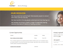 Tablet Screenshot of careers.cochlear.com
